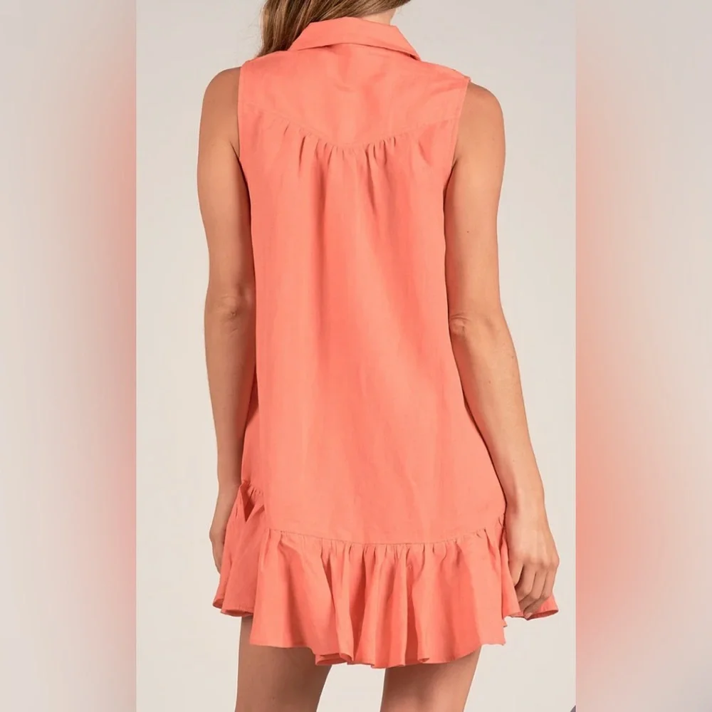 Elan Sleeveless Ruffle Trim Dress - Picture 8 of 11